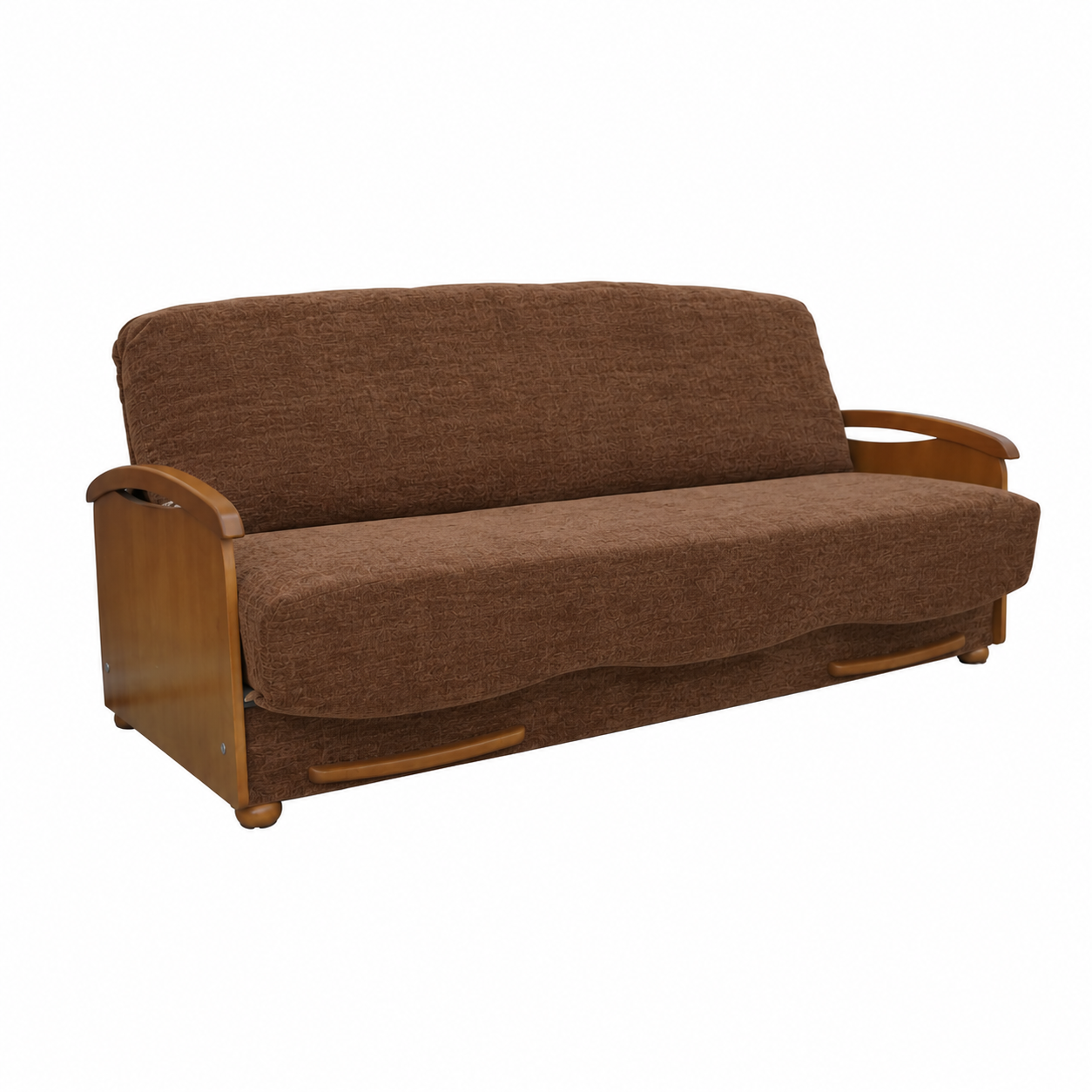 Rudas medinis retro stiliaus sofaas Sofa-lova M41 Ilgis 193 cm Plotis 95 cm Išmatavimų ir spalvų pasirinkimas - Image 1