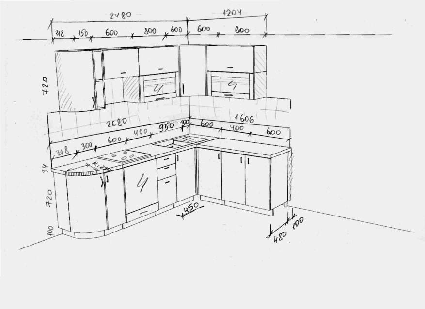 drawing drawing furniture sketch for kitchen t KAGaBv