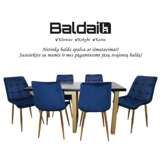 Komplekt auksas melyna