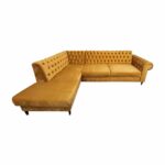 Minkštas kampas chesterfield KM- PI2.  Ilgis: 290 cm Plotis: 180 cm Išmatavimų, spalvų, kampo pusės pasirinkimas