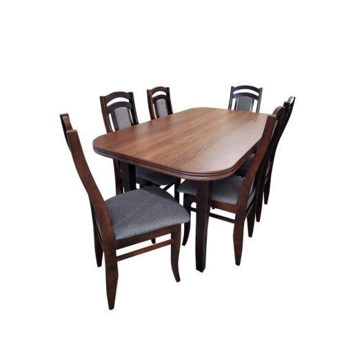 Valgomojo komplektas VK 16 : 6 Kėdės Ilgis:160 cm. Plotis: 90 cm. Prailginimas + 40 cm