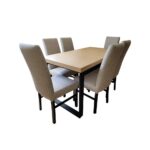 Valgomojo komplektas VK 22 : 6 Kėdės  Ilgis:150cm. Plotis: 80cm. spalvų ir išmatavimų pasirinkimas