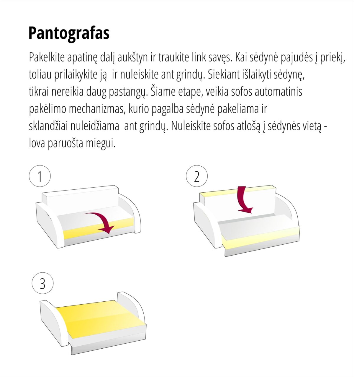 Sofa-lova M195  Ilgis 230 cm. Plotis 95 cm. Išmatavimų ir spalvų pasirinkimas - Image 3