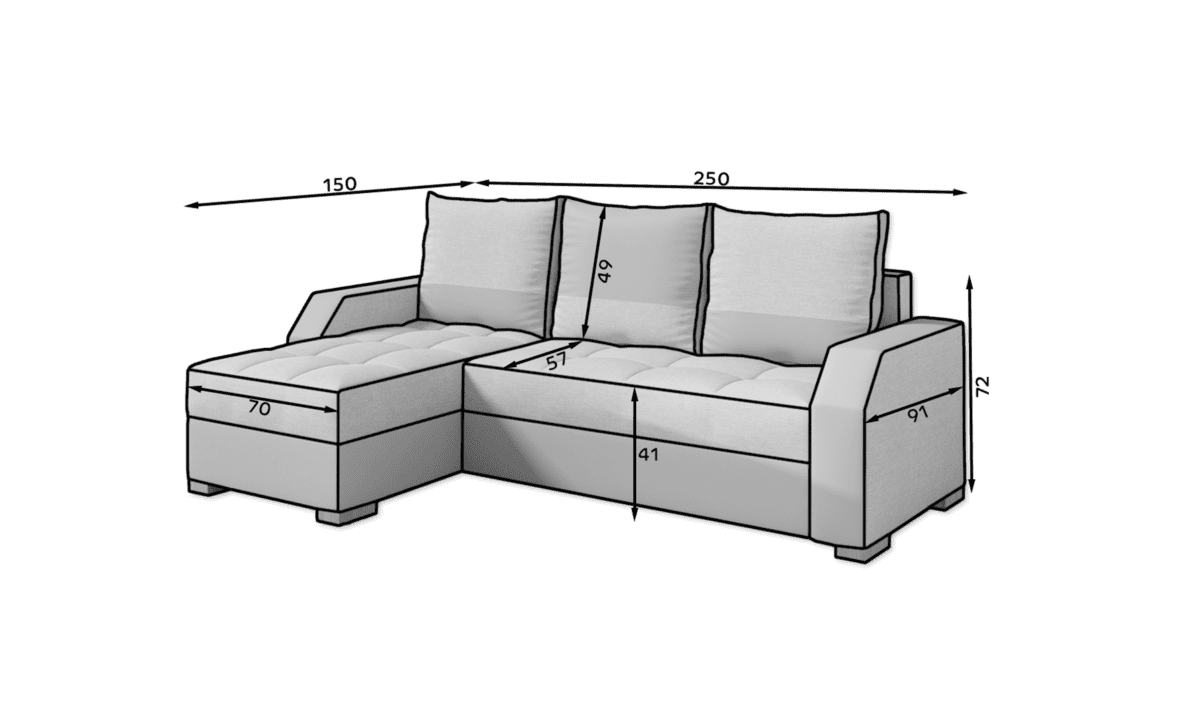 As02_main - Ilgis:250cm, Plotis:150cm, Aukštis:90cm - Image 3