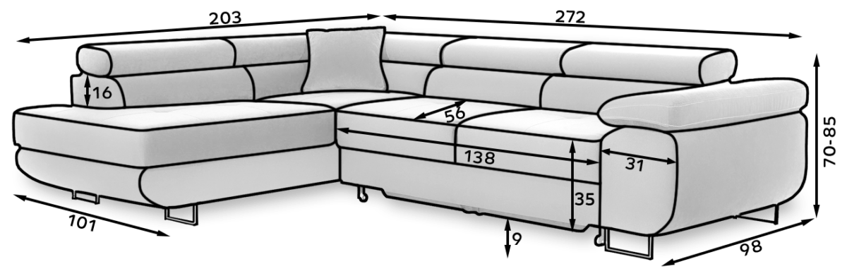 An_01_main - Ilgis:272cm, Plotis:203cm, Aukštis:85cm - Image 11