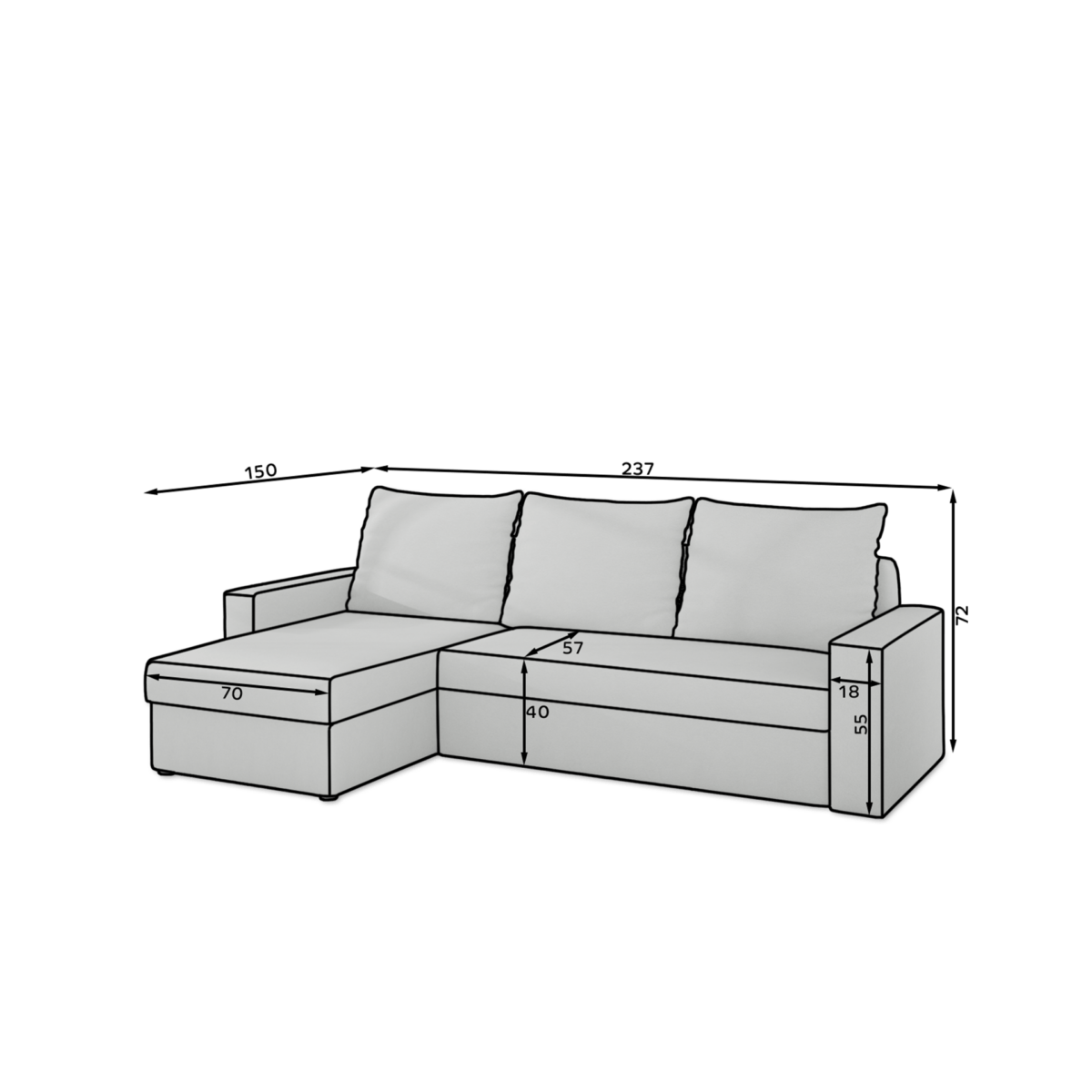 LIV01_main - Ilgis:237cm, Plotis:58cm, Aukštis:90cm - Image 6