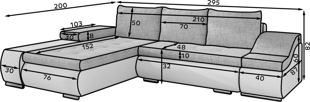 Ot01_main - Ilgis:295cm, Plotis:200cm, Aukštis:82cm - Image 2