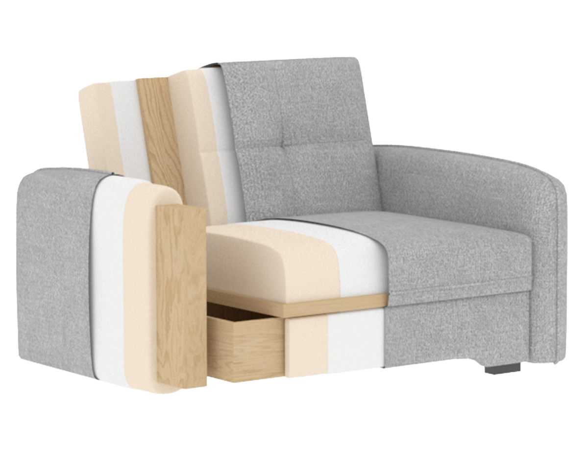 Fotelis su miegama dalimi ELT 3 Gylis 102 cm Plotis 109 cm Aukštis:84 cm SPALVŲ PASIRINKIMAS - Image 12