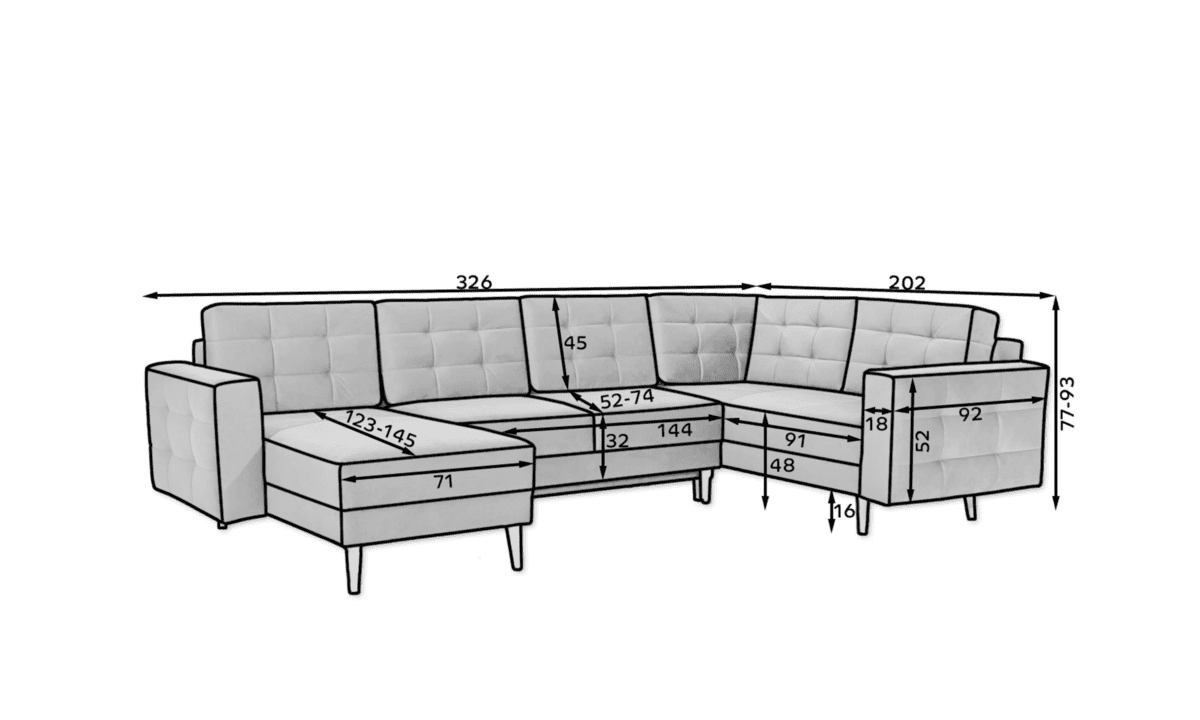 AsdU_01_main - Ilgis:326cm, Plotis:202cm, Aukštis:93cm - Image 3