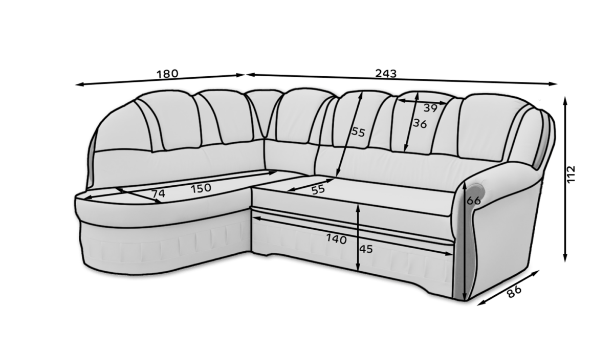 L_049_main - Ilgis:243cm, Plotis:180cm, Aukštis:105cm - Image 11