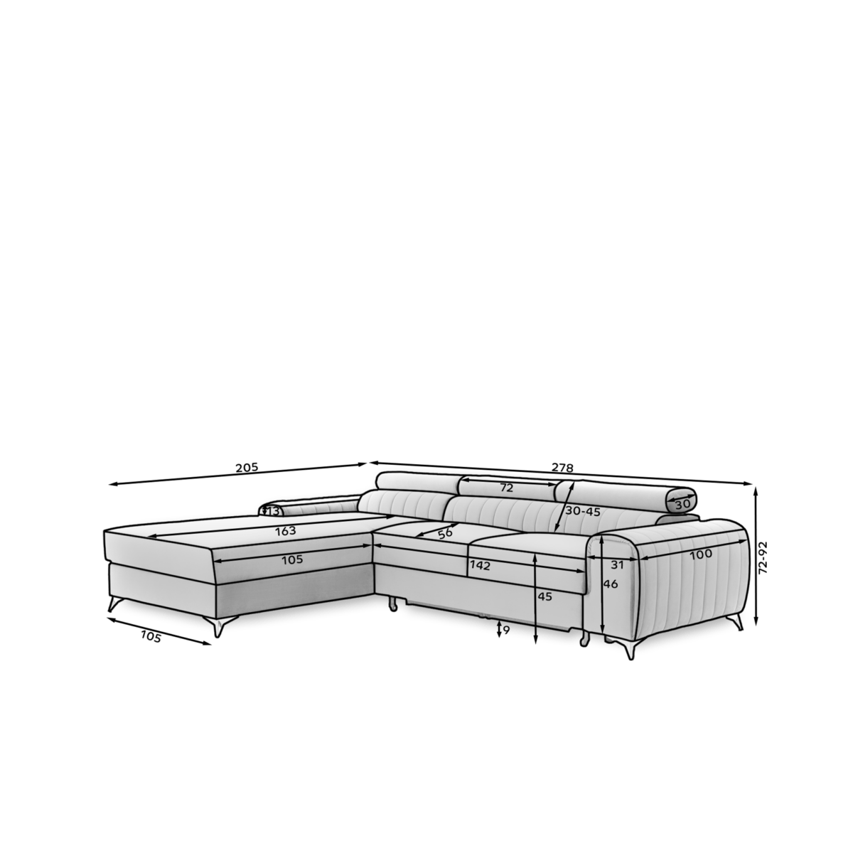 CO-GRA-LT-03NU_main - Ilgis:25cm, Plotis:205cm, Aukštis:98cm - Image 8
