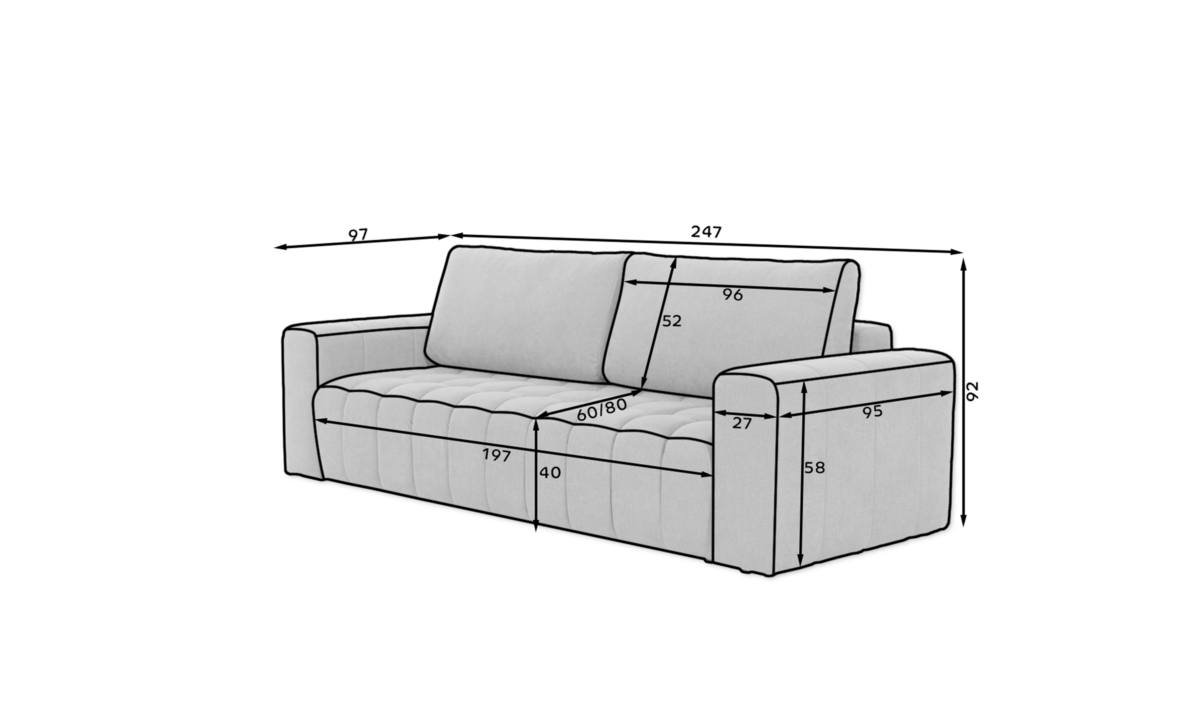 Laz_01_main - Ilgis:247cm, Plotis:97cm, Aukštis:92cm - Image 7