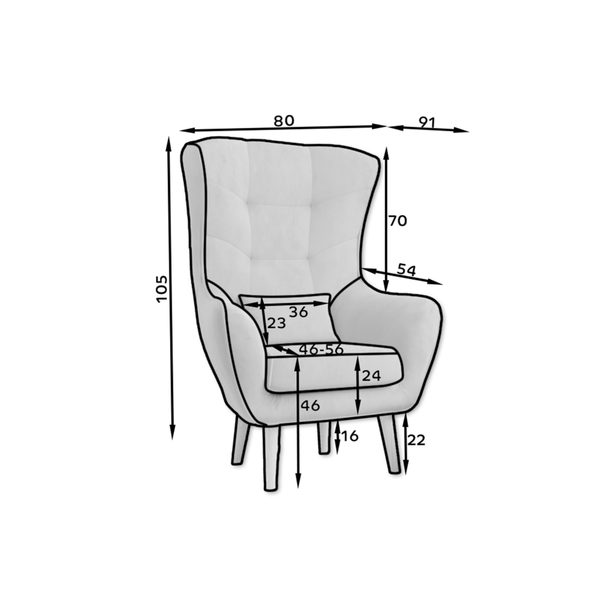 Art_01_main - Ilgis:80cm, Plotis:91cm, Aukštis:105cm - Image 5