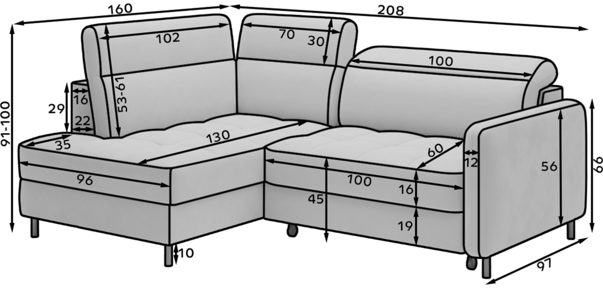 CO-BAR-LT-01ROY_main - Ilgis:208cm, Plotis:160cm, Aukštis:100cm - Image 11