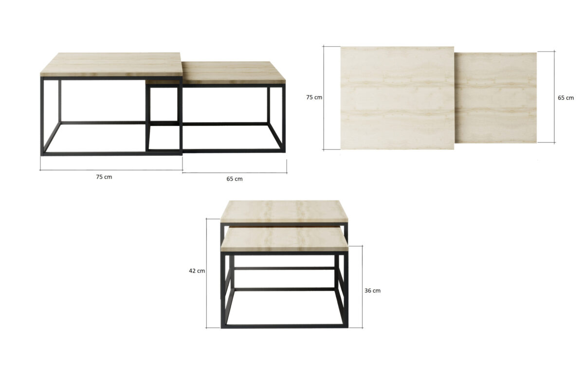 Clar_1_main - Ilgis:75cm, Plotis:75cm, Aukštis:42cm - Image 3