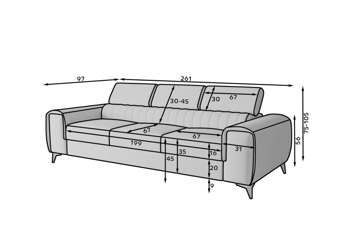 SO-LAU-03NU_main - Ilgis:261cm, Plotis:97cm, Aukštis:105cm - Image 11