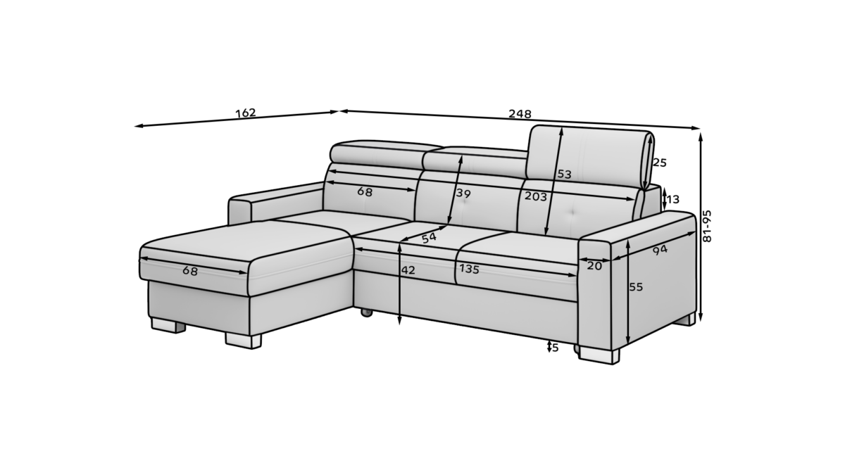 CO-FR-LT-03NU_main - Ilgis:248cm, Plotis:162cm, Aukštis:95cm - Image 4