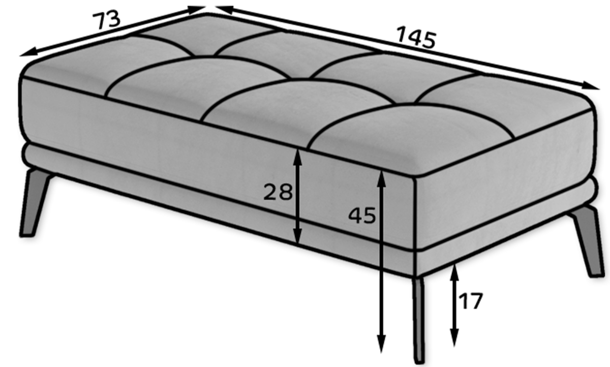 TorP_01_main - Ilgis:145cm, Plotis:73cm, Aukštis:45cm - Image 2