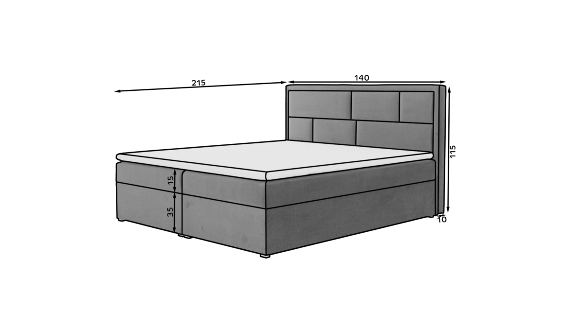Mer_01_1.4_main - Ilgis:215cm, Plotis:140cm, Aukštis:115cm - Image 2