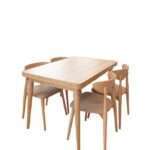 Valgomojo komplektas VK 24  : 4 Kėdės  Ilgis: 120 cm. Plotis: 80 cm. Prailginimas + 40 Cm