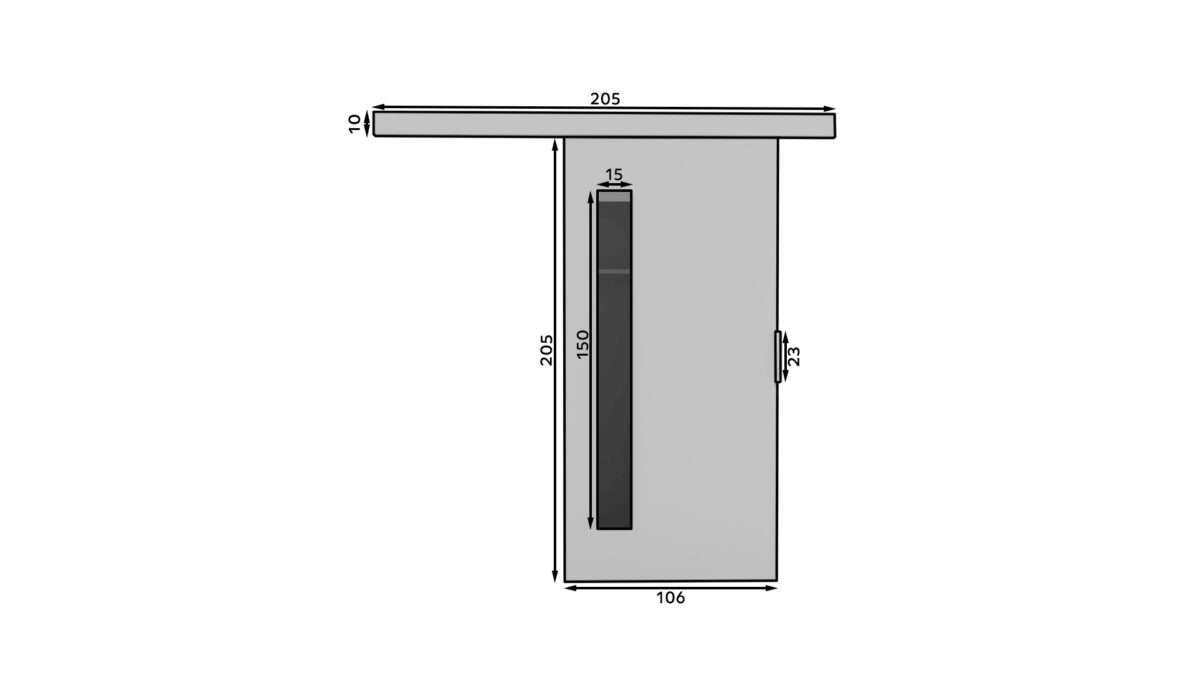 SD-GEL-G-106 -  Plotis:106cm, Aukštis:205cm - Image 3