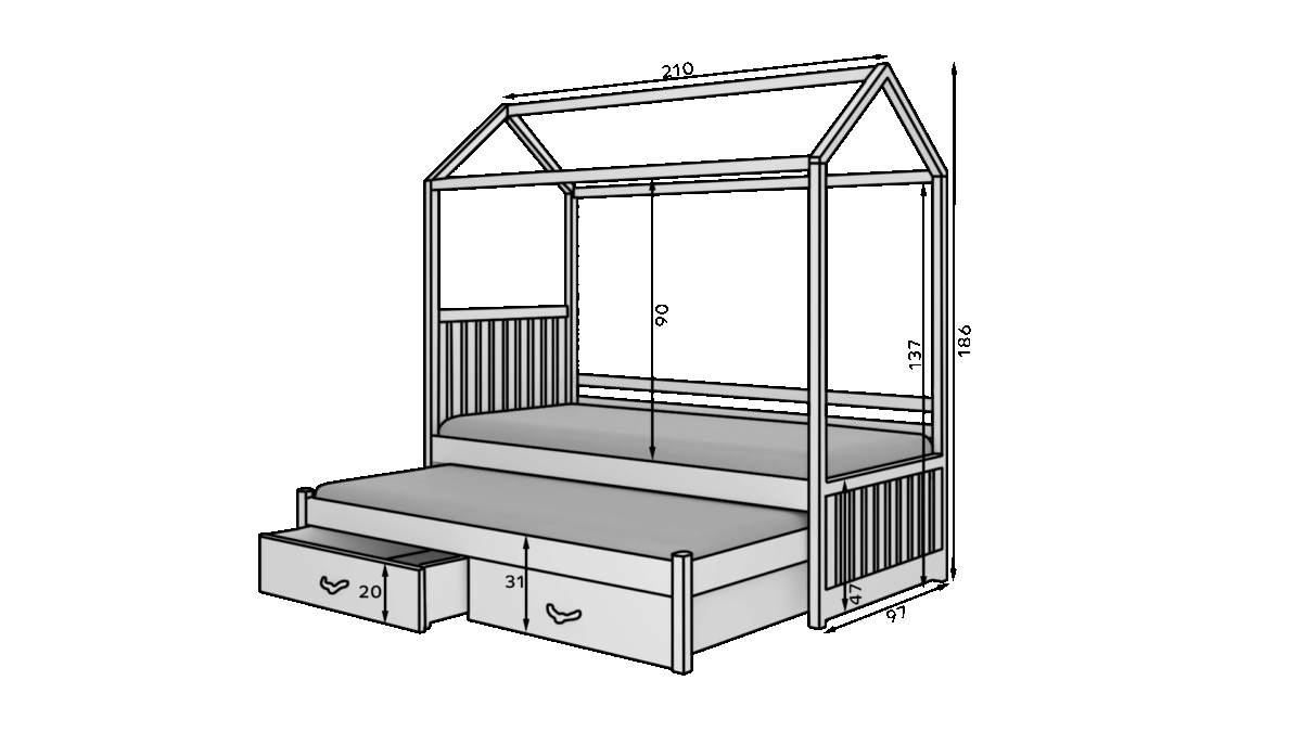 CH-Jon-G-208-E1189 - Ilgis:208cm, Plotis:97cm, Aukštis:186cm - Image 3
