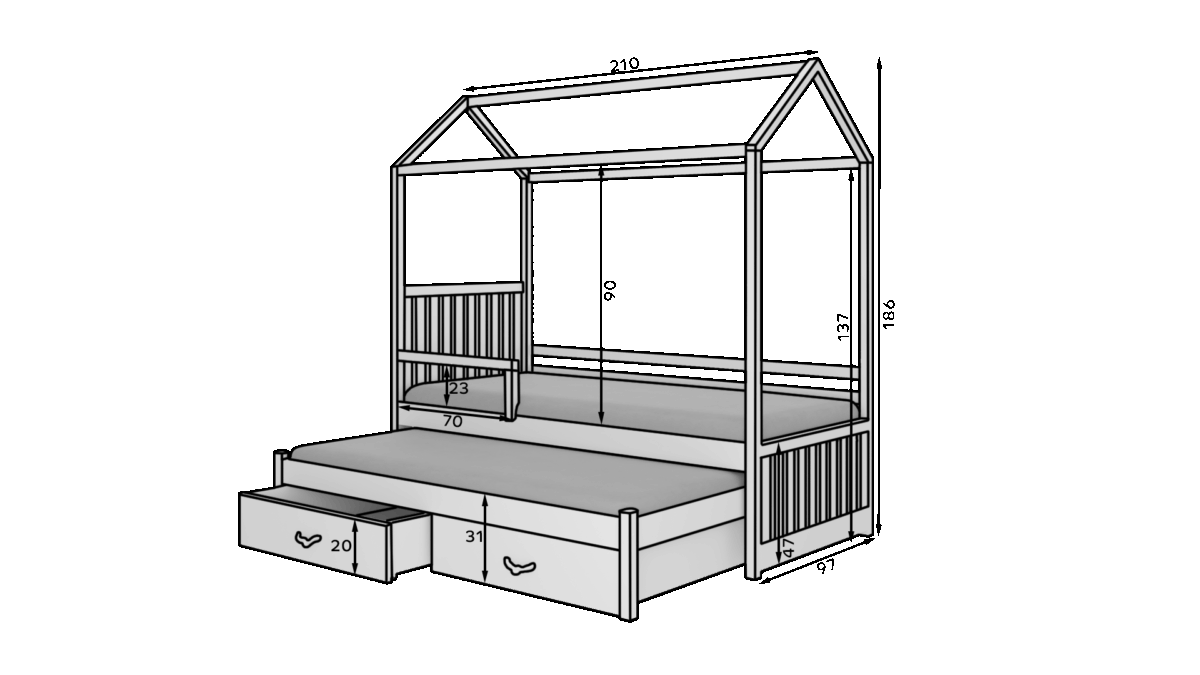 CH-Jon-G-208-E1209 - Ilgis:208cm, Plotis:97cm, Aukštis:186cm - Image 3
