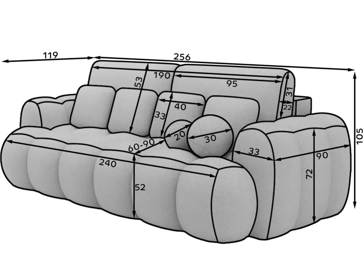 SO-COT-01PAO_main - Ilgis:256cm, Plotis:119cm, Aukštis:105cm - Image 11