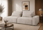 Sofa-lova - kampas MB 3.  Ilgis 270 cm. Plotis 120 cm.  Spalvų pasirinkimas.