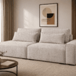 Sofa-lova - kampas MB 3.  Ilgis 270 cm. Plotis 120 cm.  Spalvų pasirinkimas.