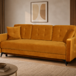 Sofa-lova M 196 Ilgis 225 cm. Plotis 104 cm. Miegamosios dalies ilgis 195 cm Plotis 140 cm. spalvų pasirinkimas