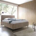 Lova be čiužinio, Vienas galvūgalis 2 stiliai, apsuk ir pakeisk. MB2 Ilgis 220 cm, Plotis:152 cm, Miegamoji dalis 160 × 200 cm