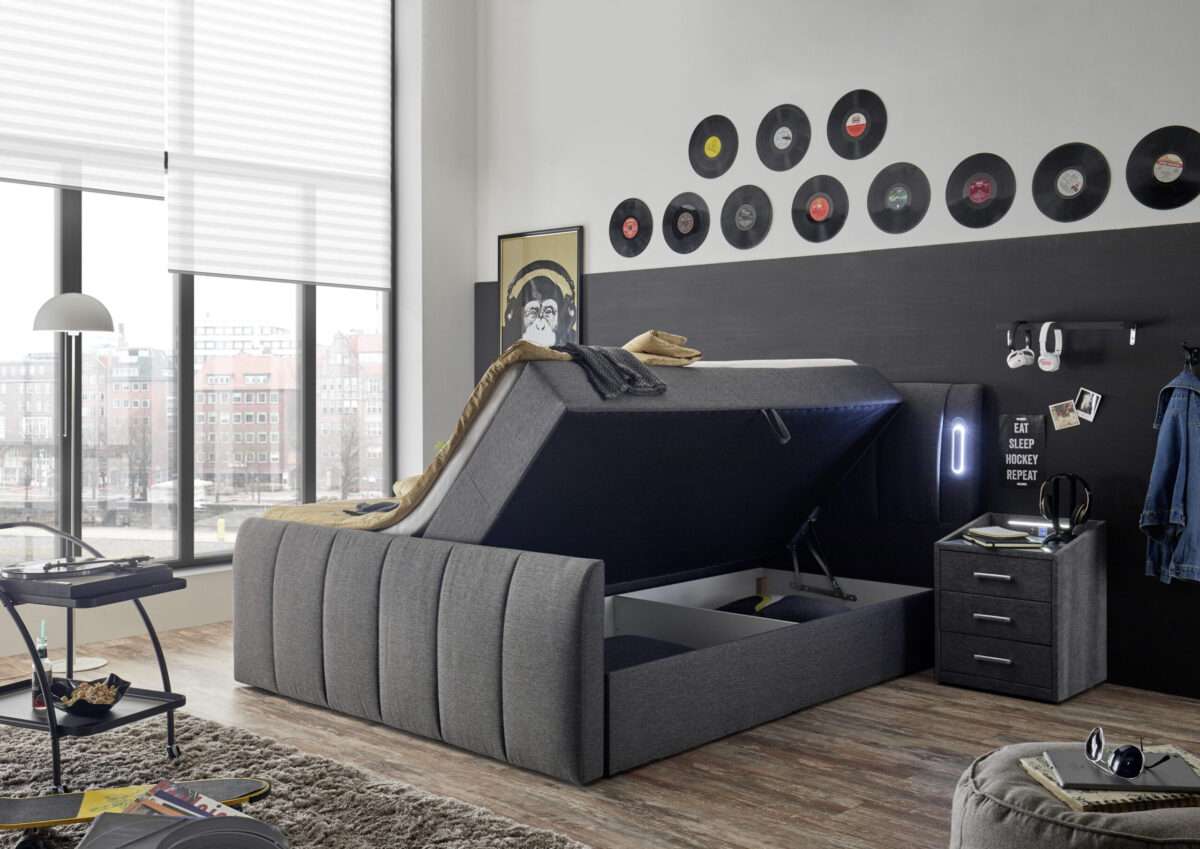 Lova MB1  Ilgis 226 cm, Plotis:180 cm, Miegamoji dalis 160 × 200 cm - Image 2