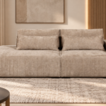 Sofa-lova - kampas MB 3.  Ilgis 270 cm. Plotis 120 cm.  Spalvų pasirinkimas.