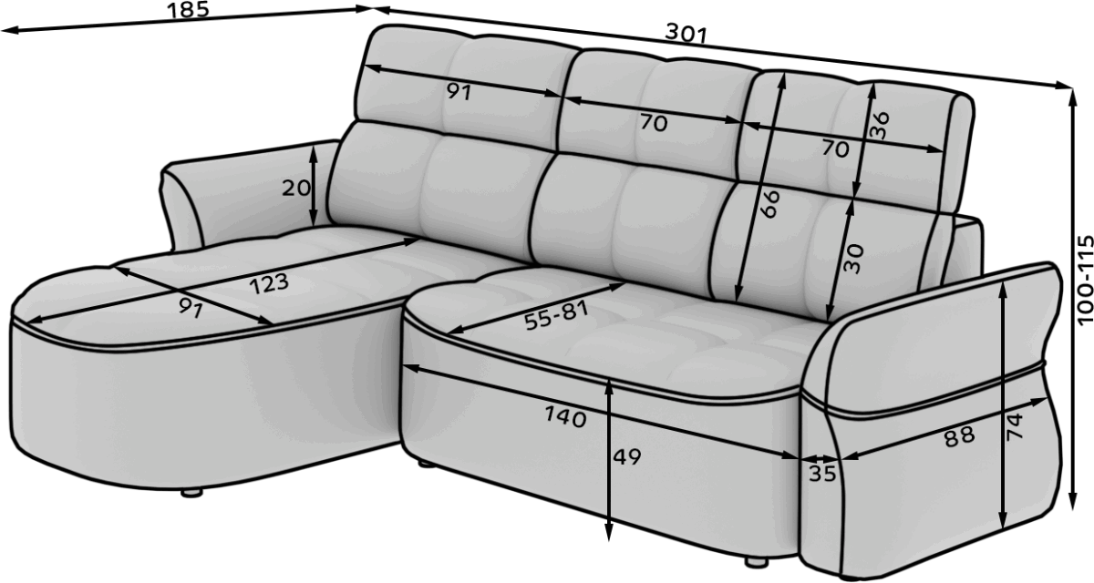 CO-BEN-LT-01PAO_main - Ilgis:301cm, Plotis:185cm, Aukštis:115cm - Image 12