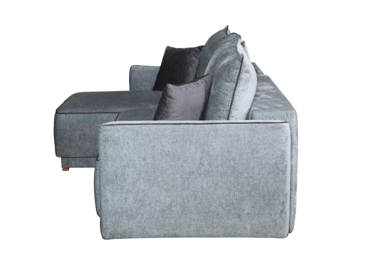 Minkštas kampas  MB 1. Ilgis: 225 cm Plotis: 150  cm. Spalvų, kampo pusės pasirinkimas - Image 4