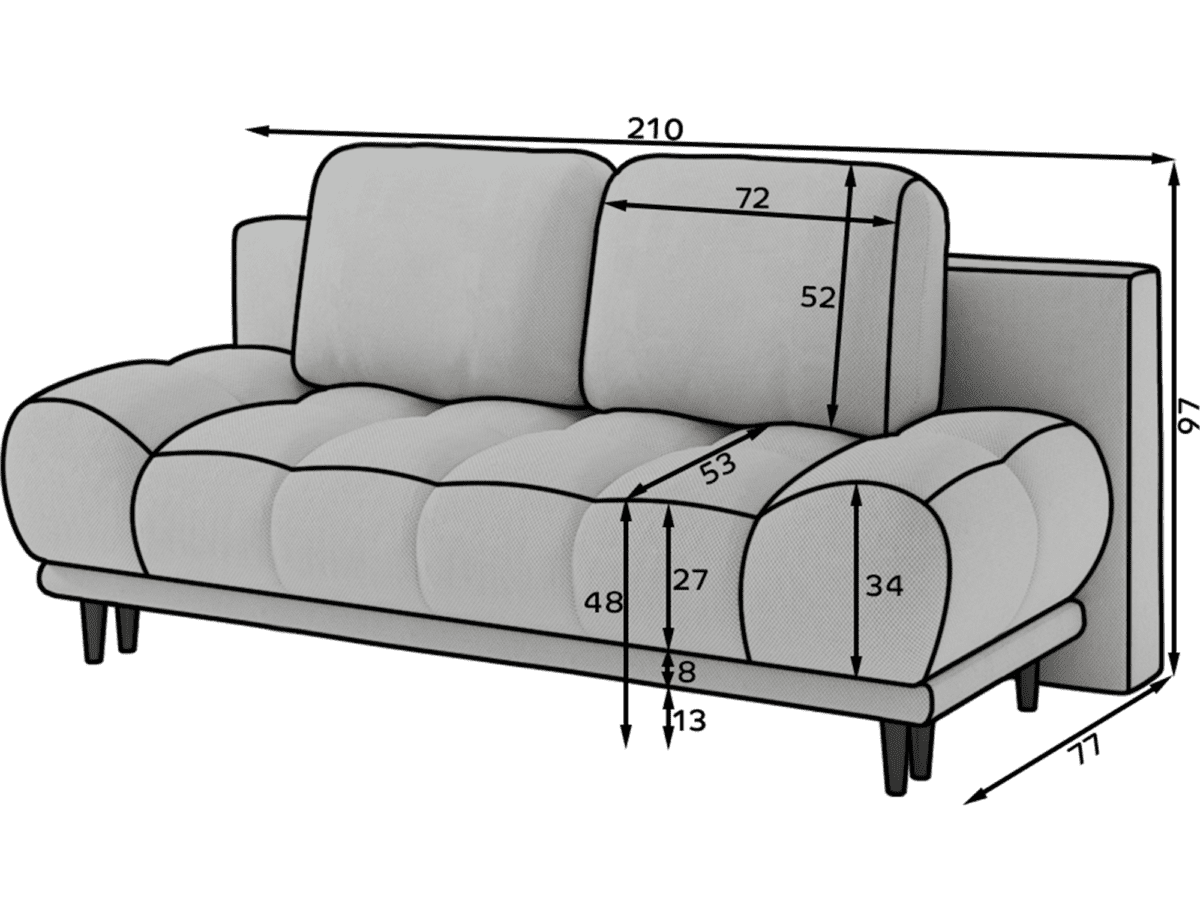 SO-GUA-100XIL_main - Ilgis:210cm, Plotis:91cm, Aukštis:97cm - Image 11