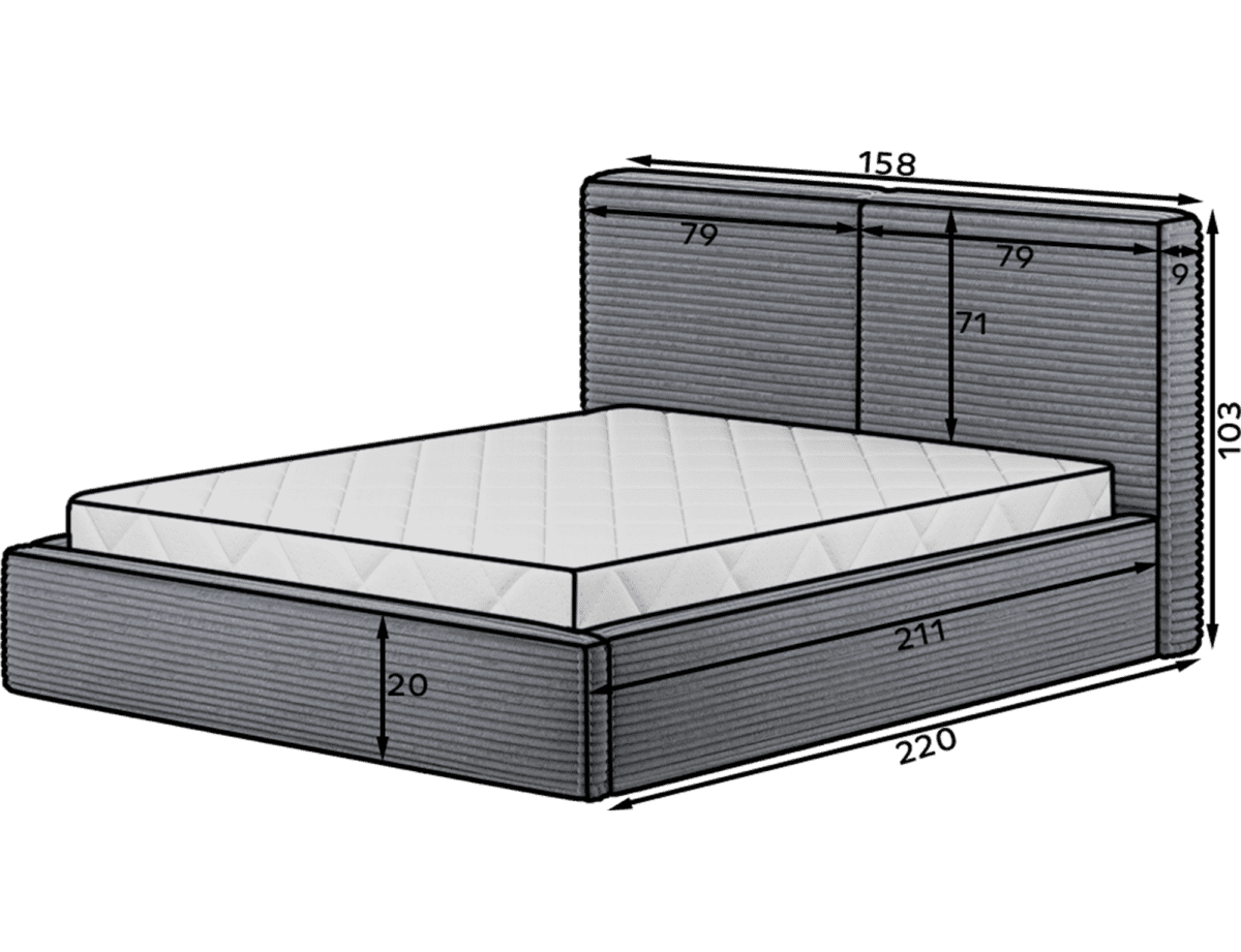 BE-PES-DREW-01MOD_1.4_main - Ilgis:158cm, Plotis:220cm, Aukštis:103cm - Image 9