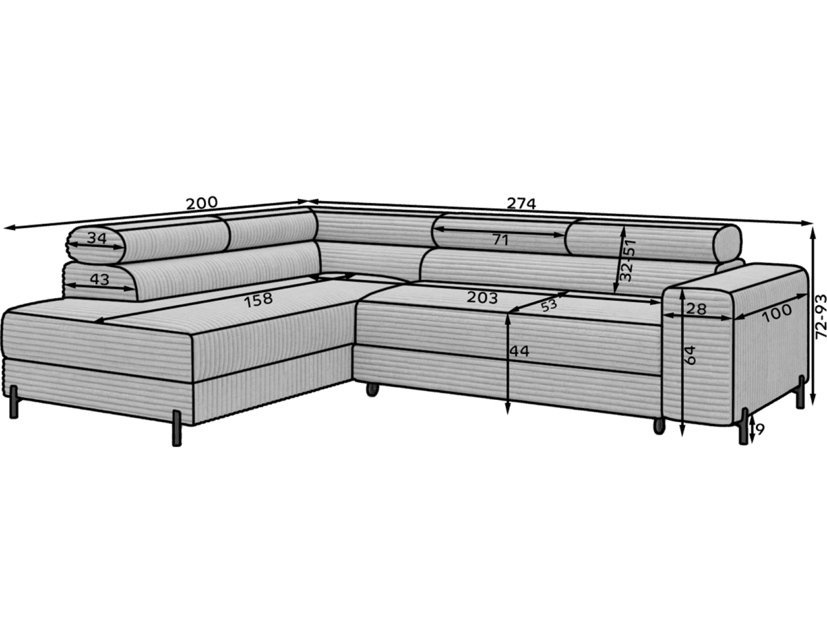 CO-COL-LT-03MOD_main - Ilgis:274cm, Plotis:200cm, Aukštis:93cm - Image 12