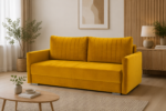 Sofa-lova MB 26 Ilgis 210 cm. Plotis 100 cm. Miegamosios dalies ilgis 190 cm Plotis 145 cm. spalvų pasirinkimas