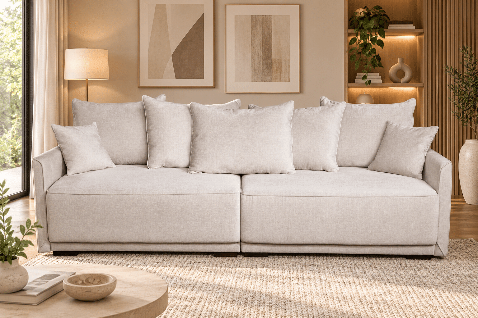sofa lova kampas 12 (1) Sofa-lova minkštas kampas viename MB 33 Ilgis 265 cm. Plotis 120 cm. Miegamosios dalies ilgis 245 cm. Plotis 165 cm. Spalvų pasirinkimas. - Image 1