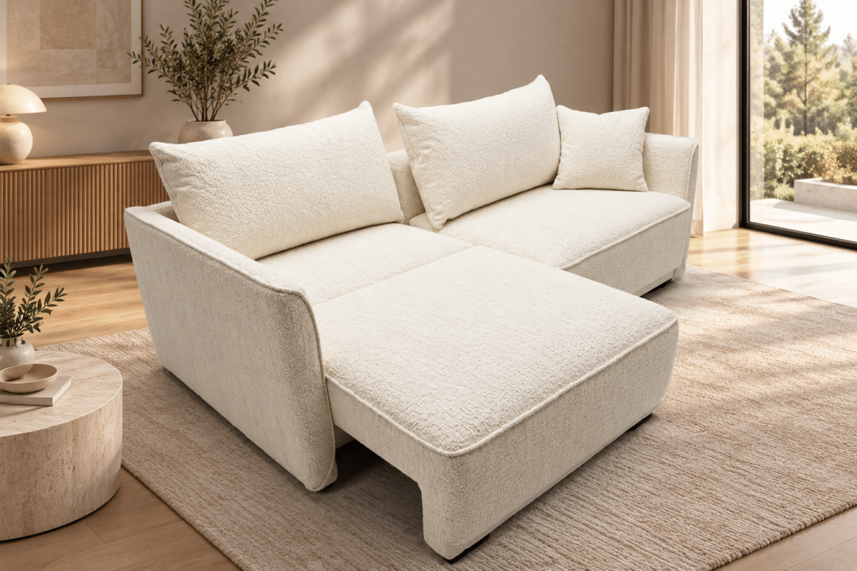 Sofa-lova minkštas kampas viename MB 32 Ilgis 225 cm. Plotis 112 cm. Miegamosios dalies ilgis 200 cm. Plotis 150 cm. Spalvų pasirinkimas. - Image 2